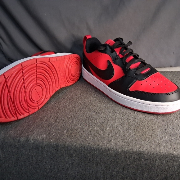 Nike Court Borough Low Recraft DV5456-600 Youth Size 7y Red and Black - Picture 8 of 8